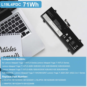 Fancy Buying battery installed in Lenovo Yoga 15 showing restored runtime