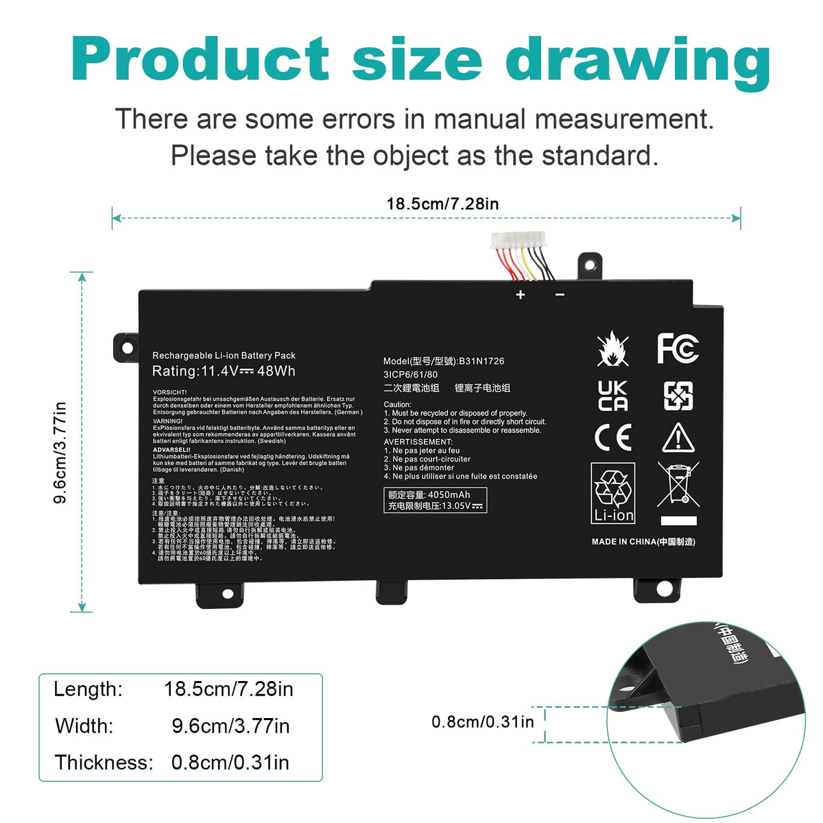 Fancy Buying closeup of battery label with part numbers for quick compatibility verification and confidence