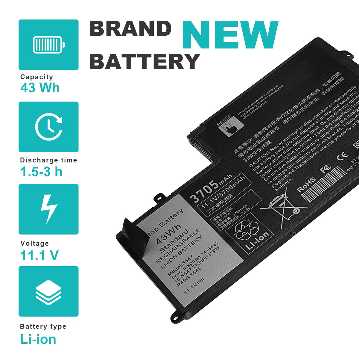 Fancy Buying close-up of battery label showing specifications clearly