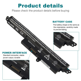 Fancy Buying closeup of battery label with part numbers for easy compatibility