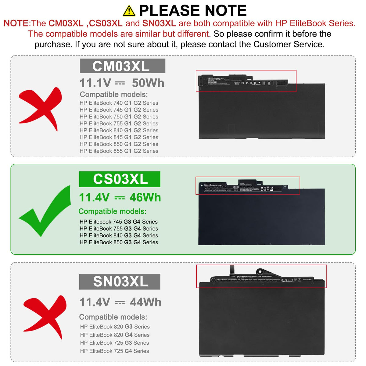 Fancy Buying close-up of battery label showing compatible part numbers