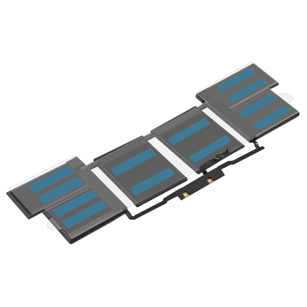Fancy Buying battery on a laptop desk showing restored runtime for productivity