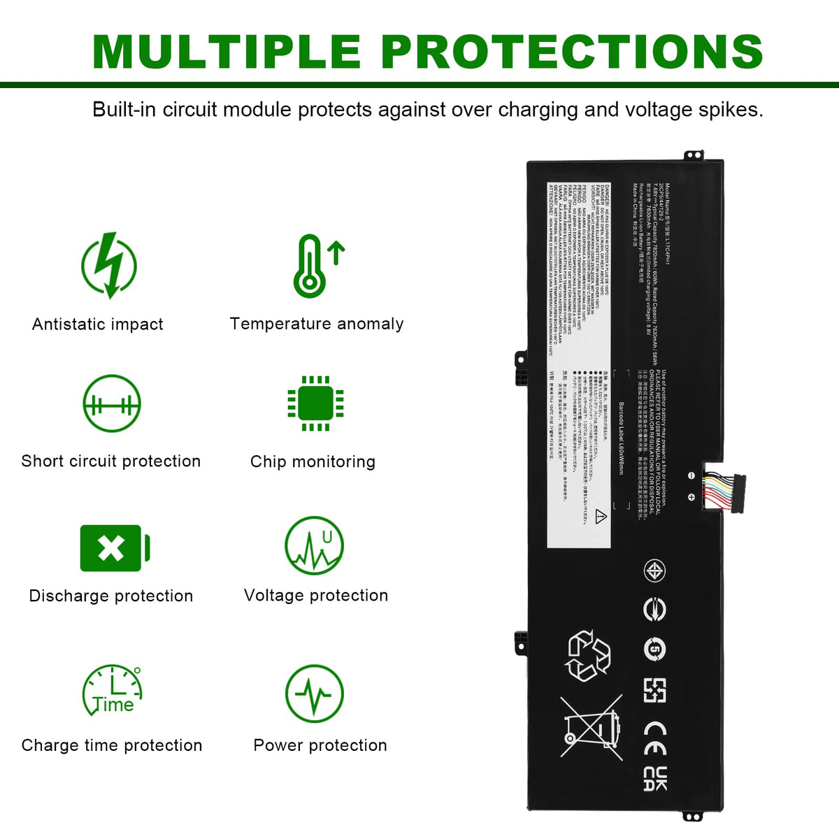 Fancy Buying battery side profile showing slim form factor for proper laptop fit benefit