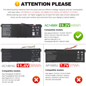 Fancy Buying battery label close-up showing model and fast identification benefit