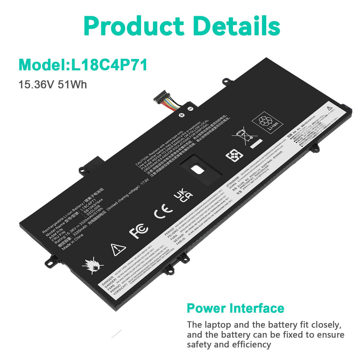 Fancy Buying battery top label closeup showing voltage and capacity for confident compatibility