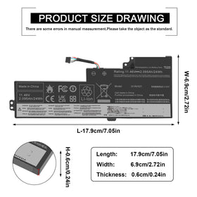 Fancy Buying battery top label close-up clearly listing model numbers and reassurance