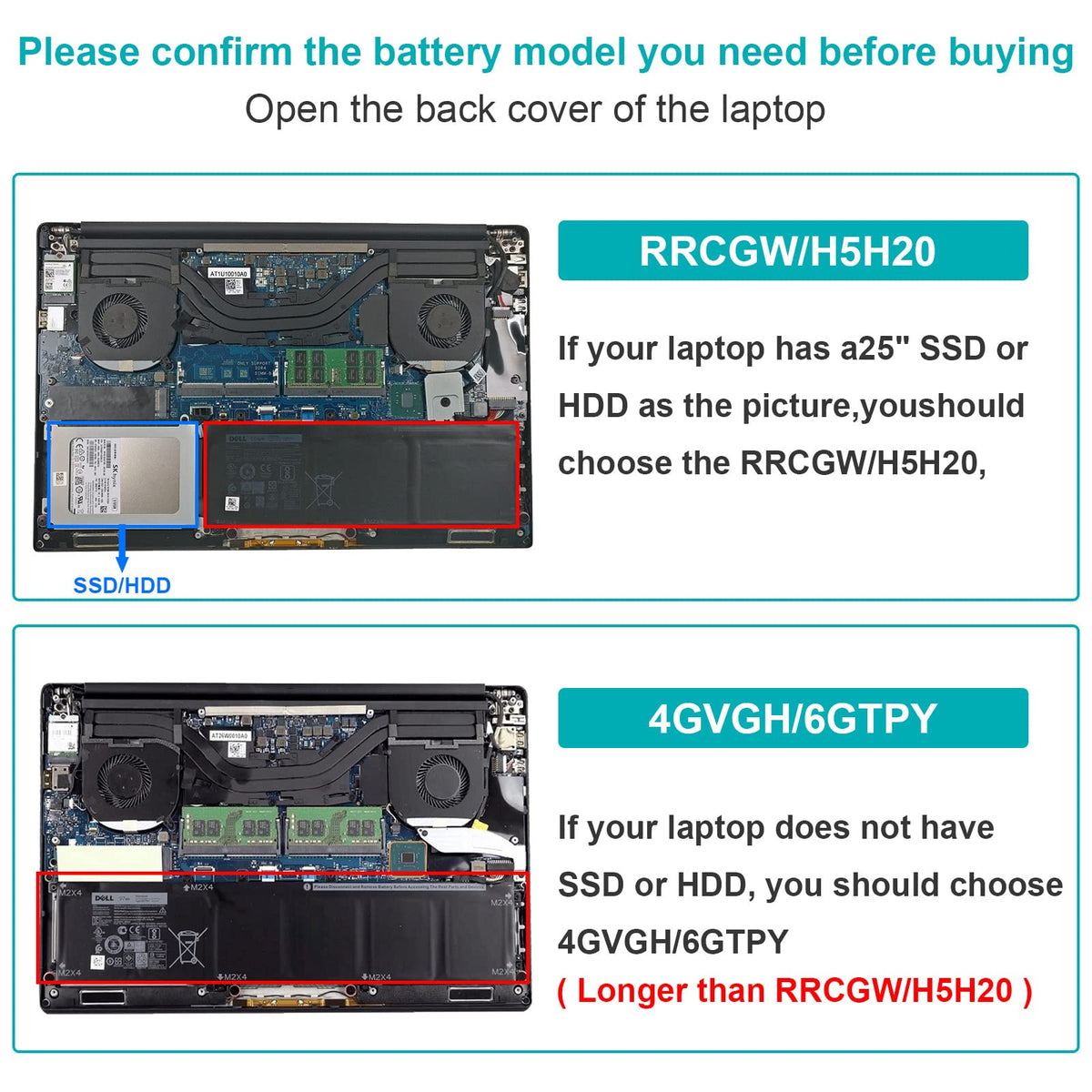 Fancy Buying battery top label close-up showing specs and ensuring correct match