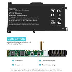 Fancy Buying BK03XL safety circuit board detail highlighting overcharge protection