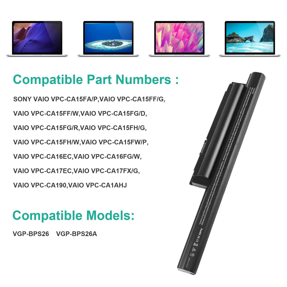 Fancy Buying battery installed in VAIO laptop illustrating correct fit and easy swap