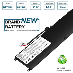 Fancy Buying BTY-M6L thin profile shot illustrating compact design for slim MSI laptops and portability