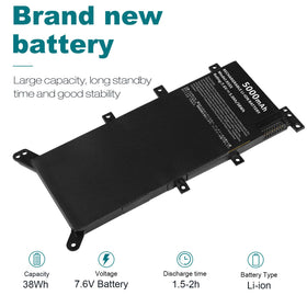 Fancy Buying C21N1347 battery label highlights model compatibility and safety certifications