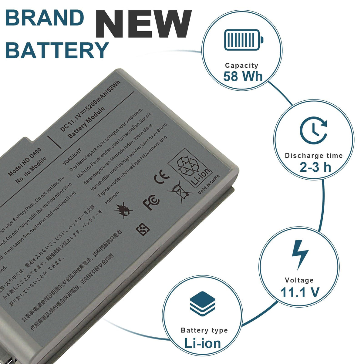 Fancy Buying close-up cell label showing 11.1V and capacity for reliable power