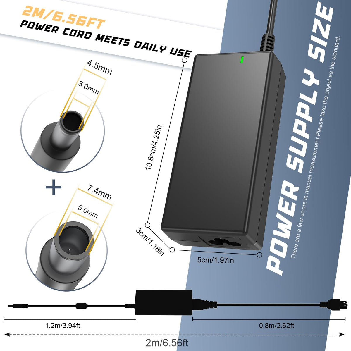 Fancy Buying Dell 65W charger with 7.4x5.0mm tip for versatility.