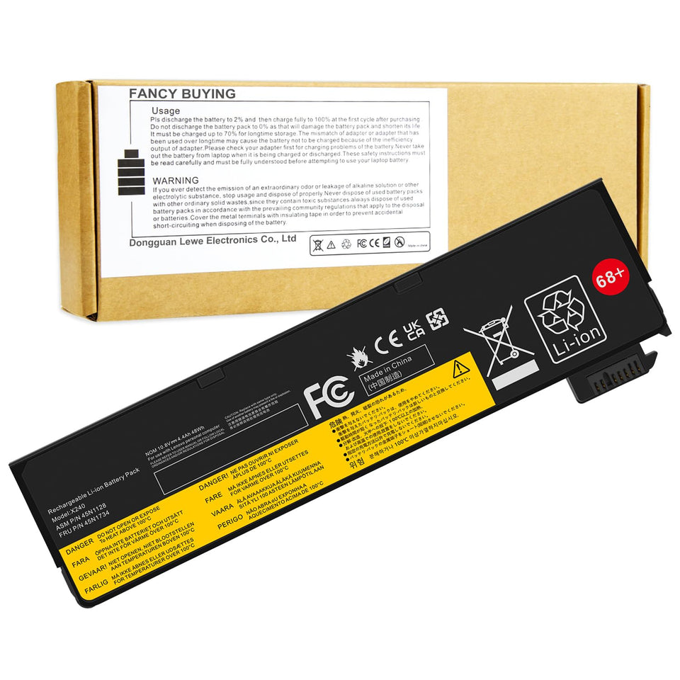 Fancy Buying front packaging showing 45N1128 battery and model compatibility, clear ordering benefit