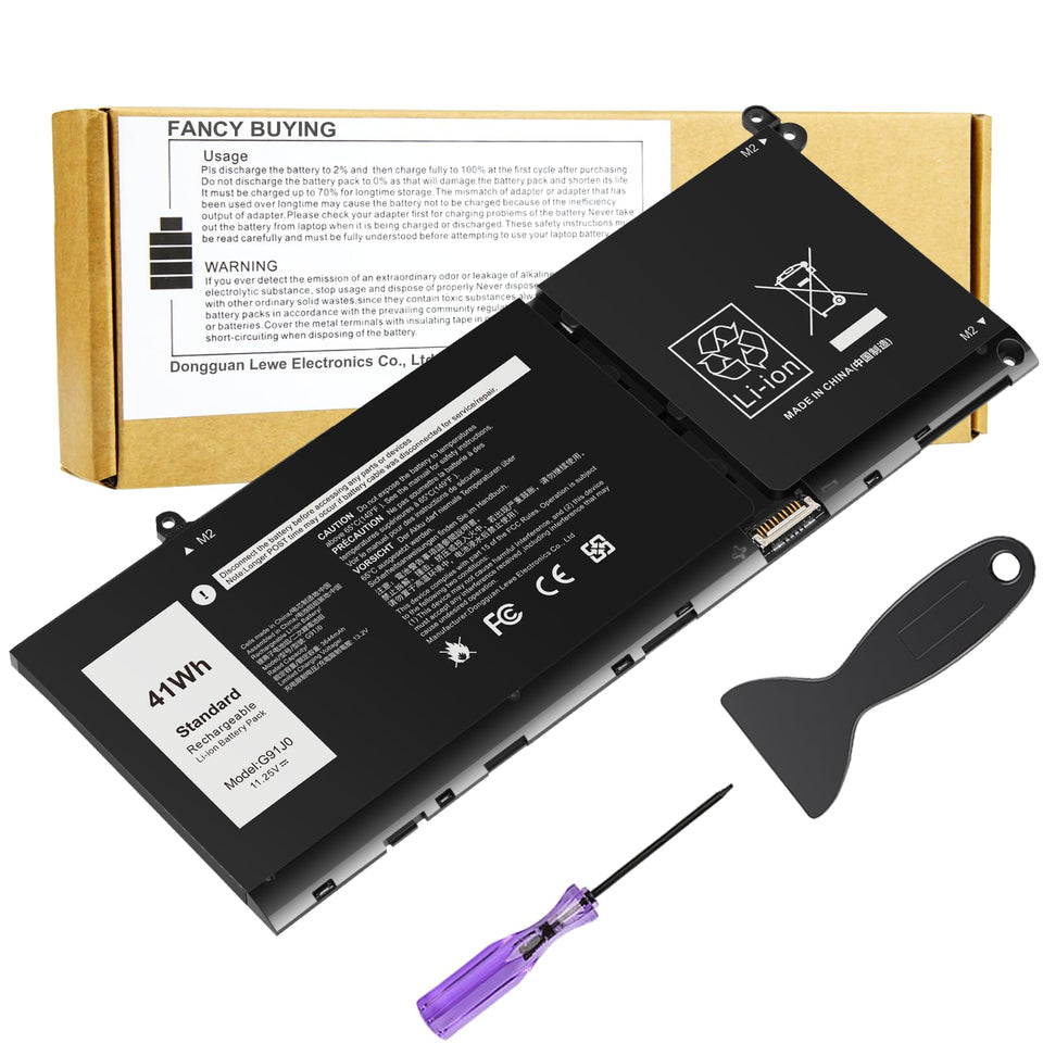 Fancy Buying battery front packaging showing model and compatibility benefits