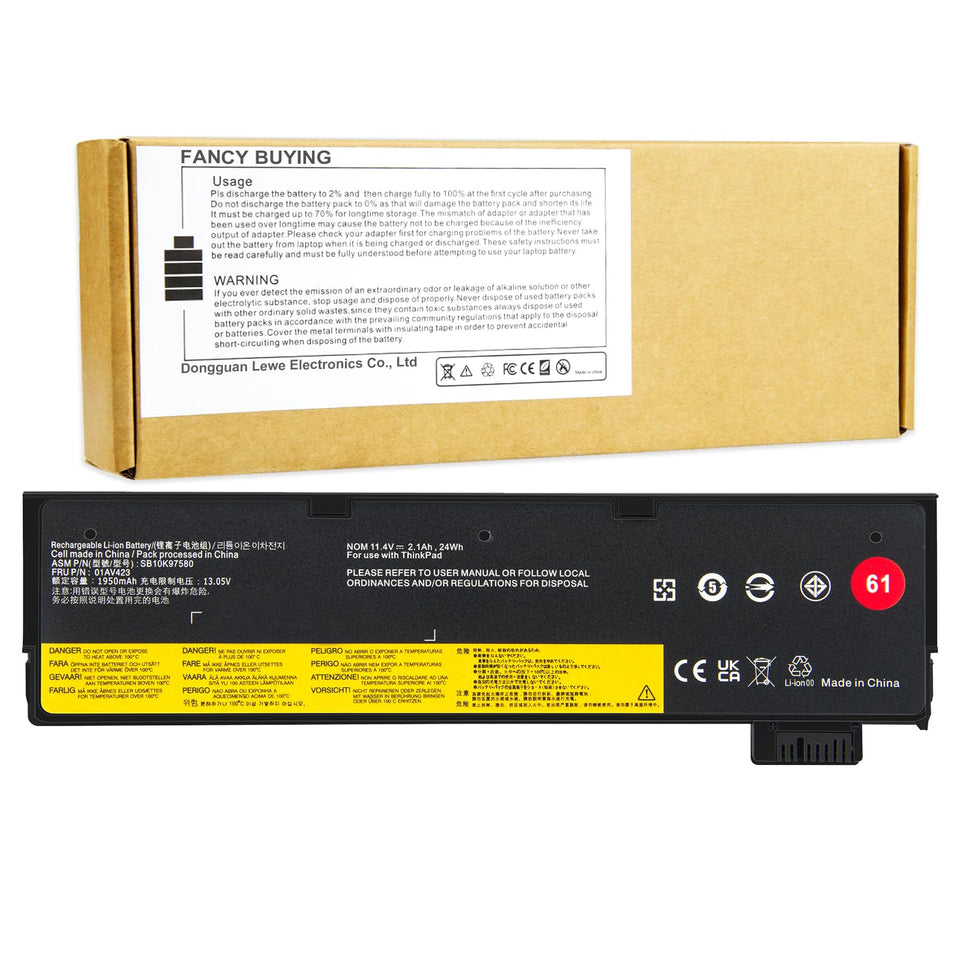 Fancy Buying front packaging showing battery model and compatibility, ensures correct replacement