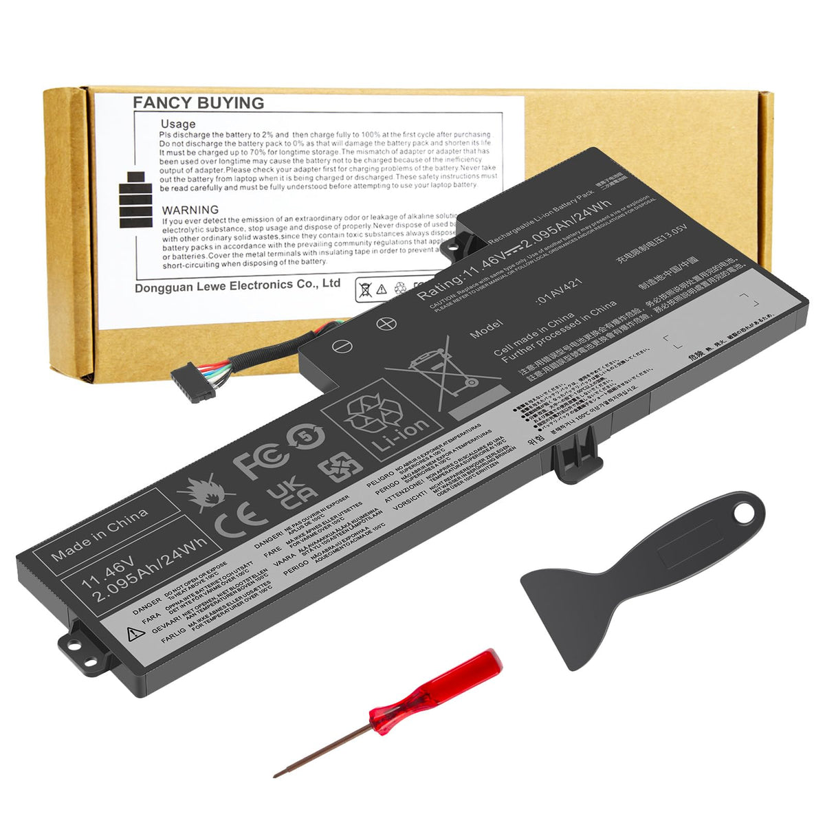 Fancy Buying front packaging showing compatible Lenovo models and quick benefit