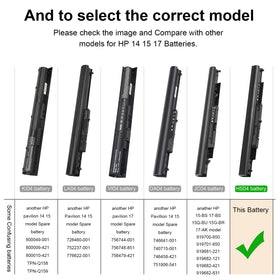 Close-up of HS04 battery with 4-cell configuration and 2600mAh rating
