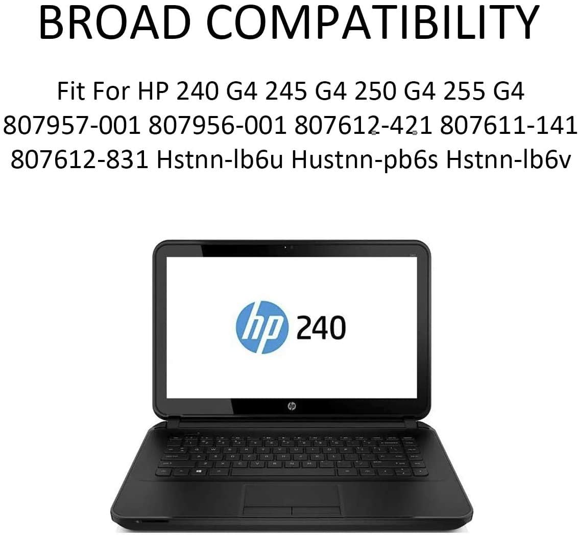 Label view of HP HS04 battery compatibility and model numbers