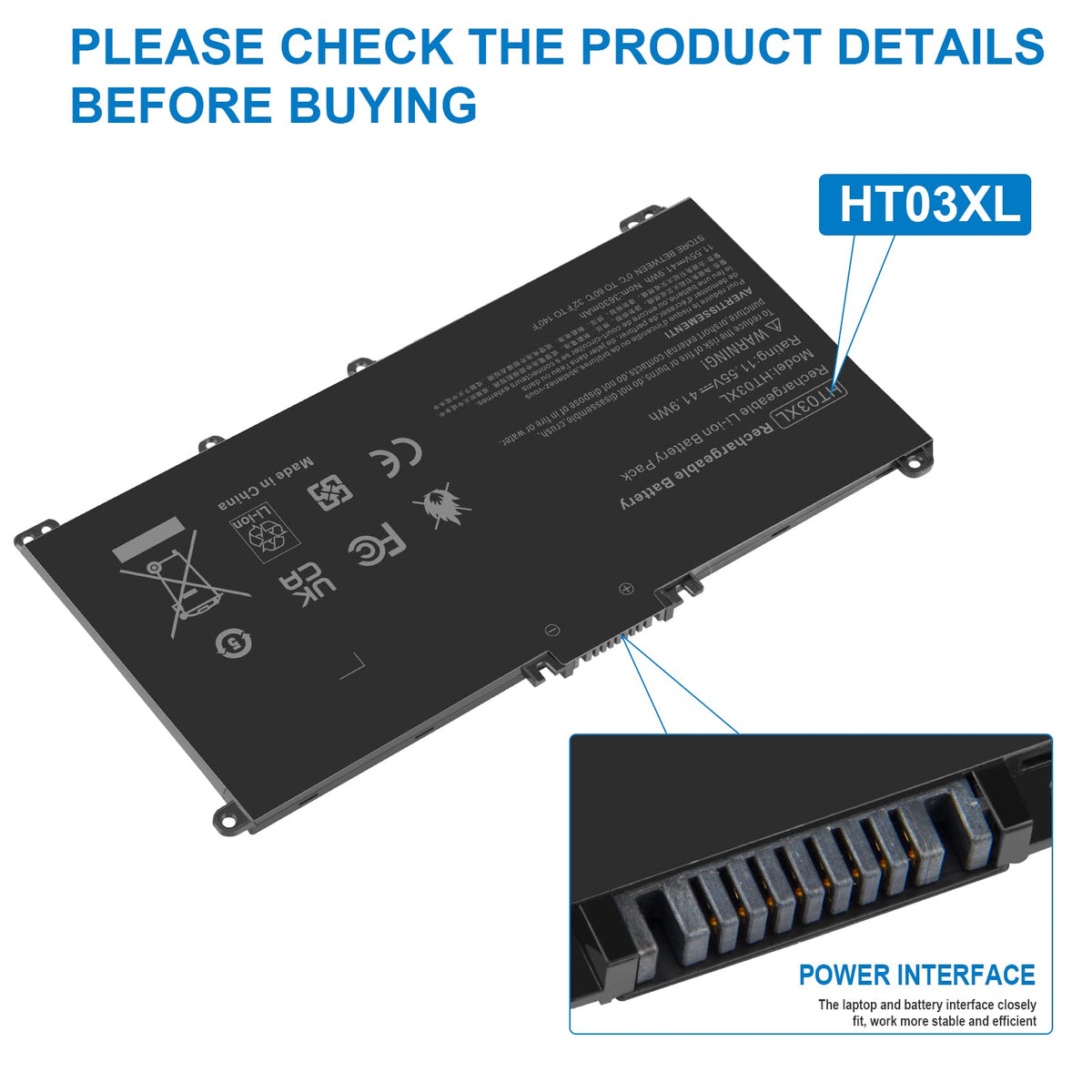 Fancy Buying HT03XL installed in laptop restoring portability and working time