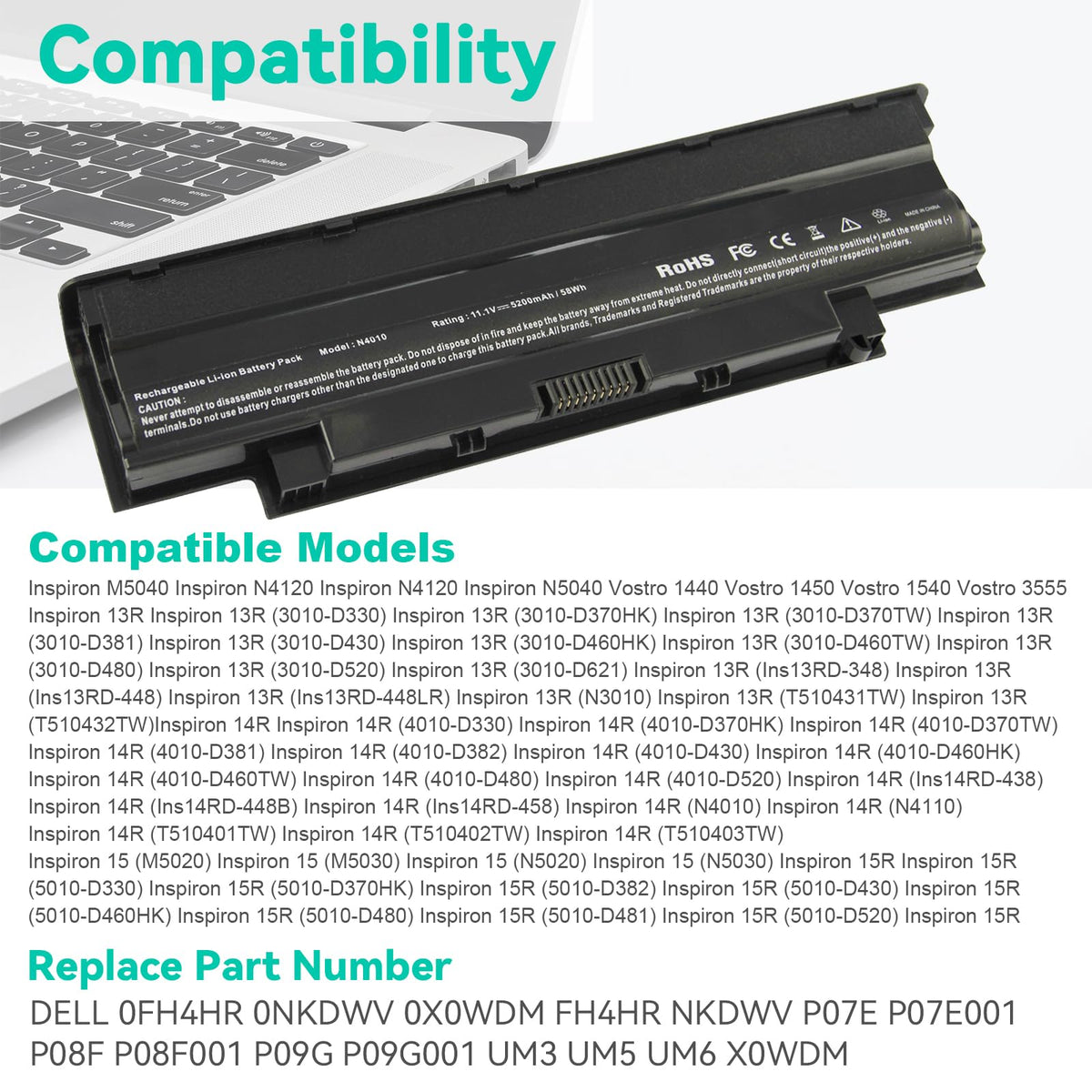 Fancy Buying capacity sticker detail showing 58Wh rating for confident runtime expectations