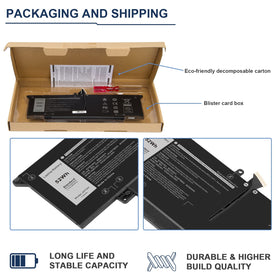 Fancy Buying battery compatibility sticker with supported Dell models listed, prevents misorders