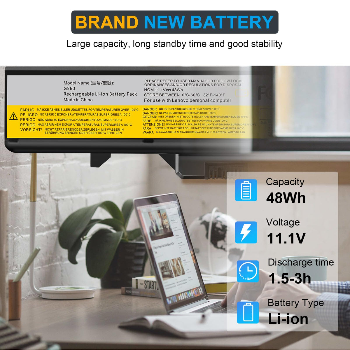Fancy Buying G475 battery delivers dependable power for daily use on Lenovo IdeaPad.