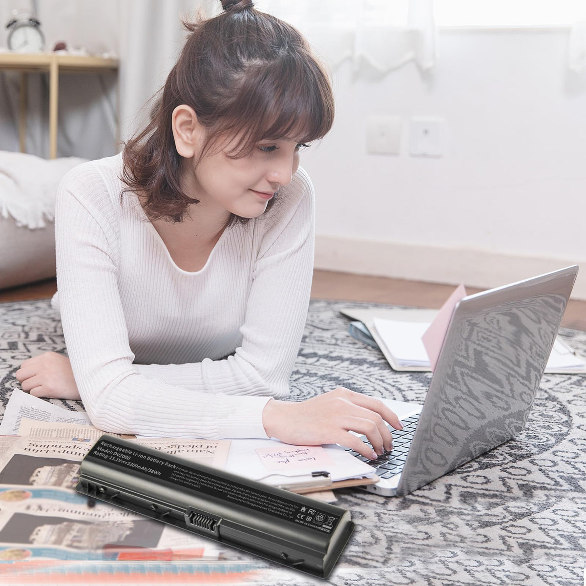 Fancy Buying lifestyle workspace with laptop powered by battery for on-the-go productivity