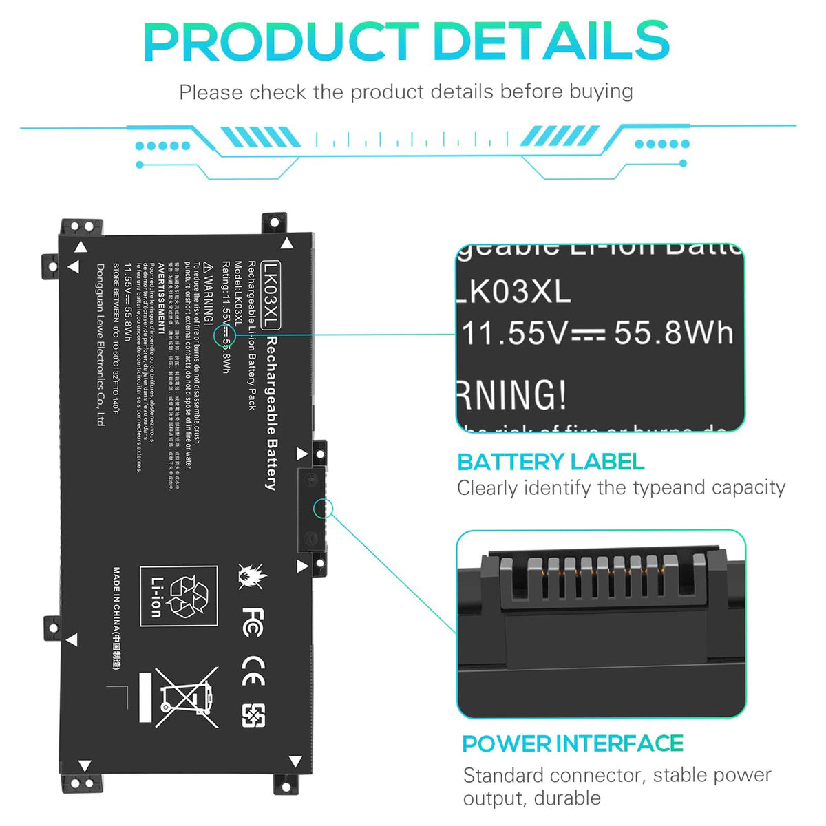 Fancy Buying LK03XL next to ruler showing compact size and correct dimensions for accurate fitment