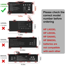 Fancy Buying LK03XL top view battery showing form factor and easy fit benefit