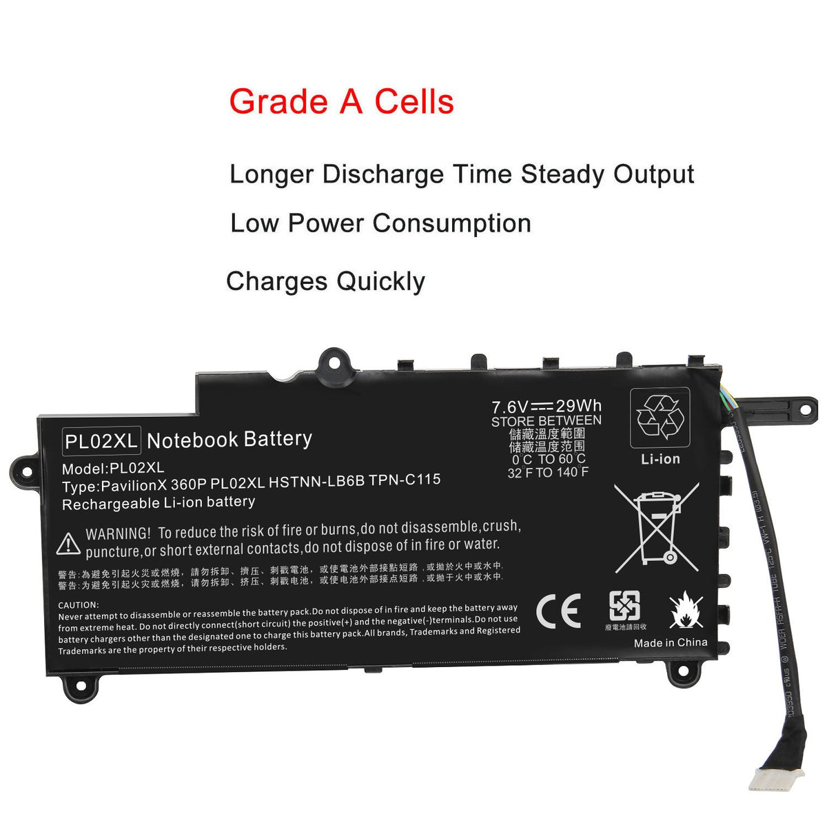 Fancy Buying close-up label showing PL02XL part numbers for easy identification