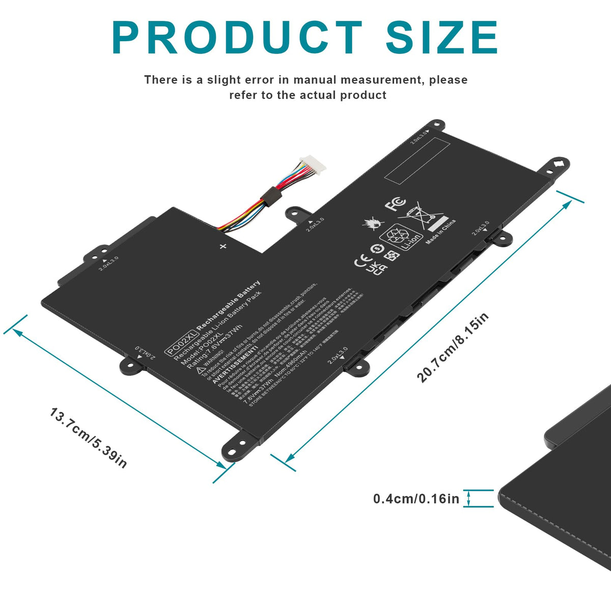 Fancy Buying PO02XL connector close-up showing secure fit and easy connection
