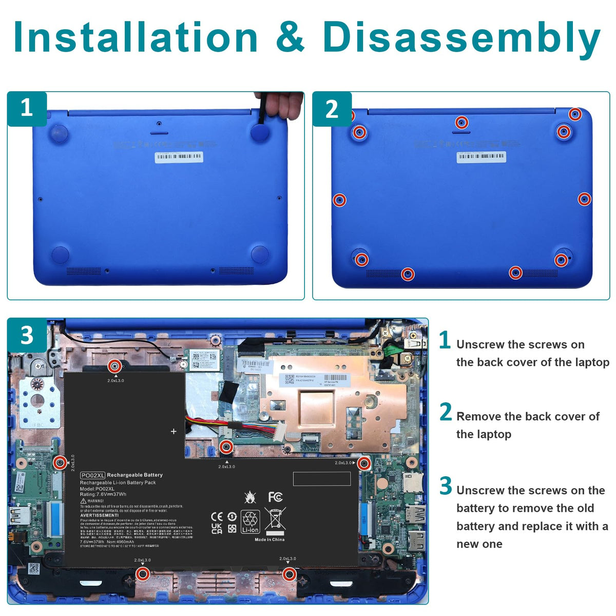 Fancy Buying PO02XL in student workspace showing reliable battery for studying