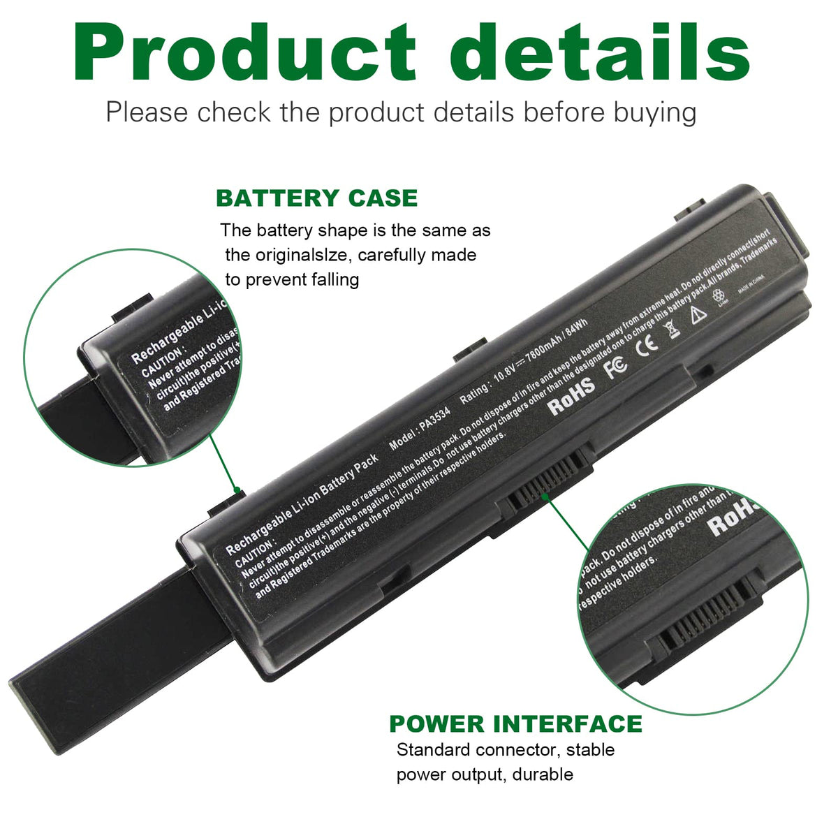 Fancy Buying detailed view of battery connector ensuring proper fit and easy installation