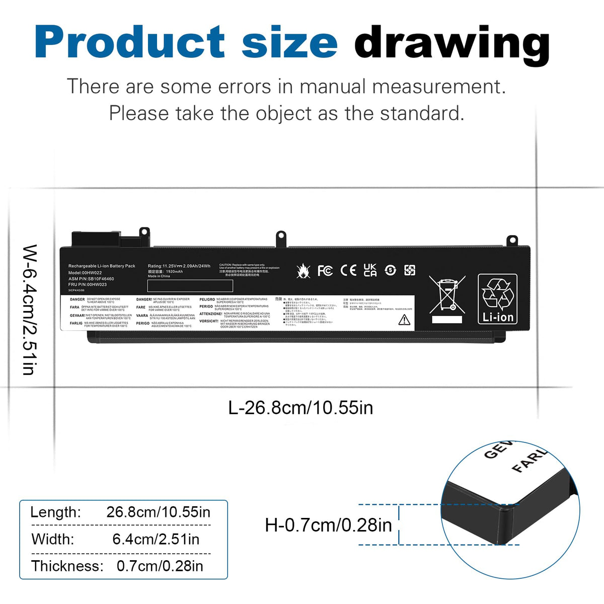 Fancy Buying side label close-up displaying part numbers and compatibility for accurate replacement