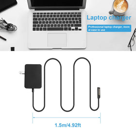 Fancy Buying Surface 2 compatibility label showing worldwide voltage range.