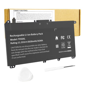 Fancy Buying TF03XL front view showing compact black battery and fit benefit