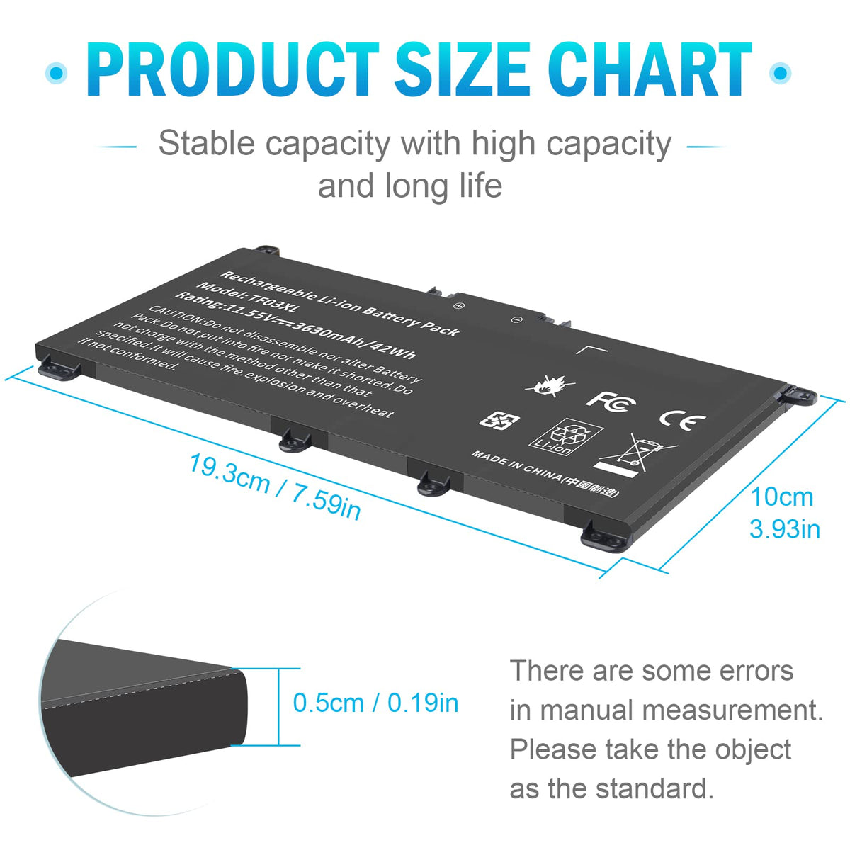 Fancy Buying TF03XL label close-up showing part numbers for easy compatibility check