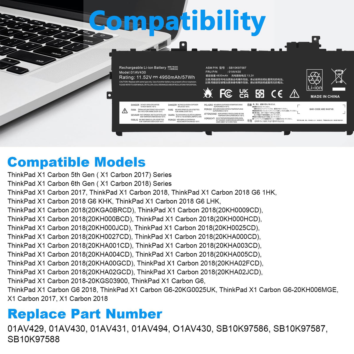 Fancy Buying battery installed in ThinkPad X1 Carbon demonstrating restored runtime benefit