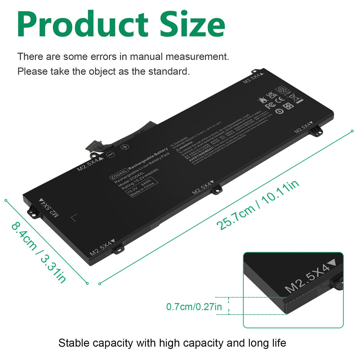 Fancy Buying closeup of back label with part numbers for easy verification