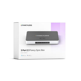 Fancy LEDs RGBW Sync Box in a living room showing synchronized ambient lighting setup