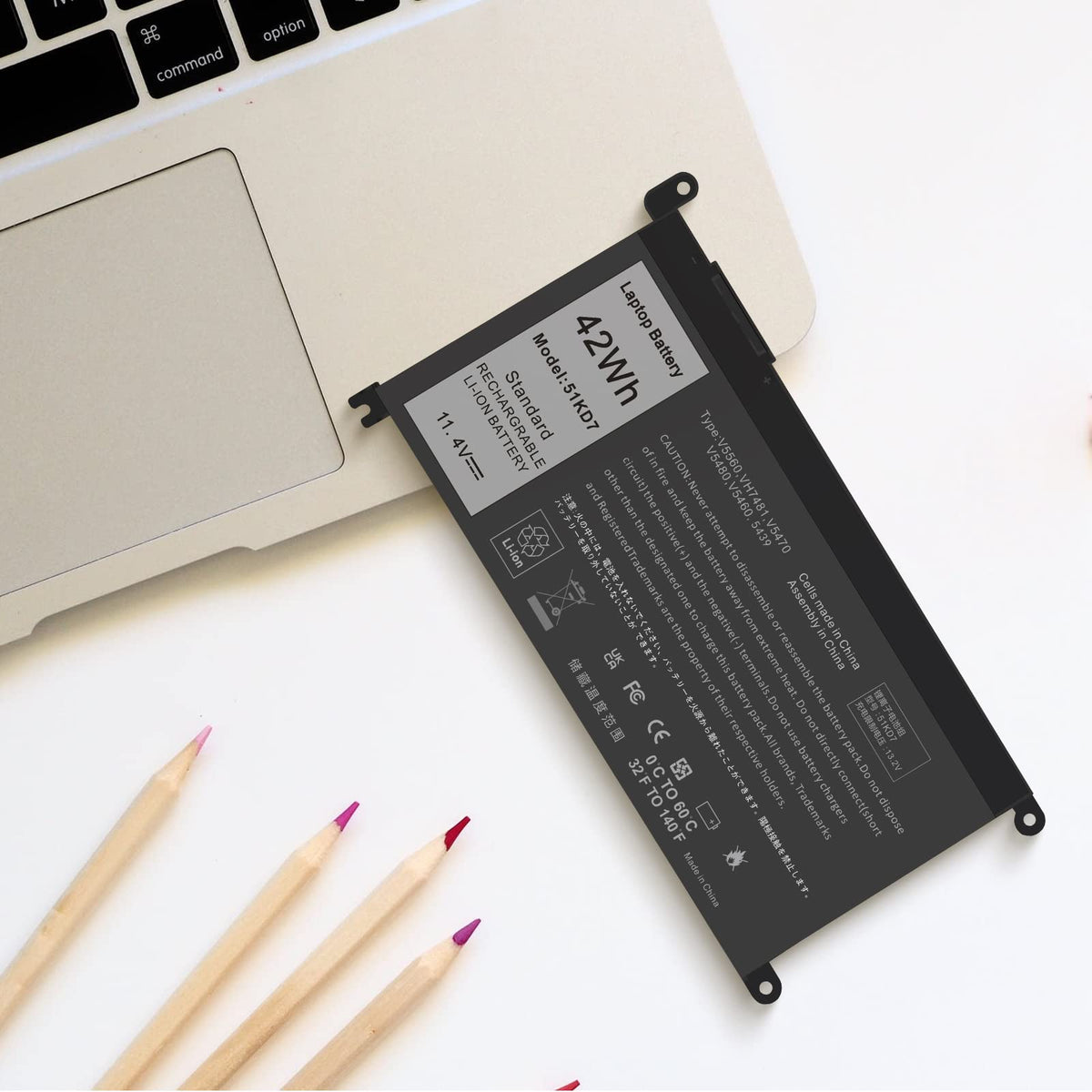 Fancy Buying battery on desk with Chromebook showing dependable replacement