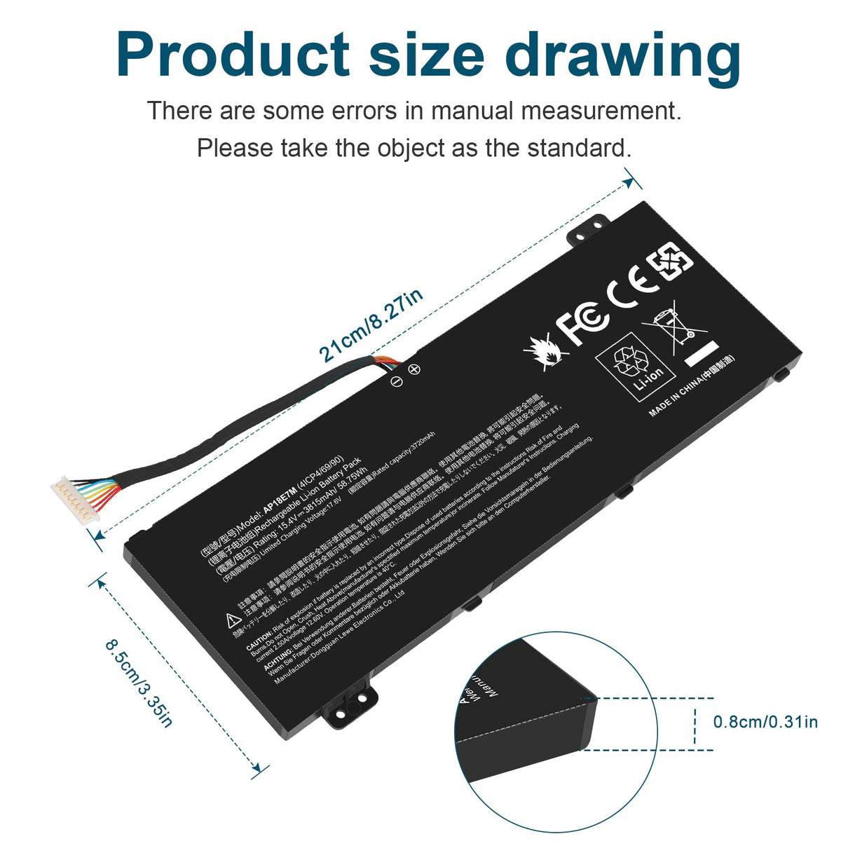 Fancy Buying AP18E7M label detail showing part number and compatibility info
