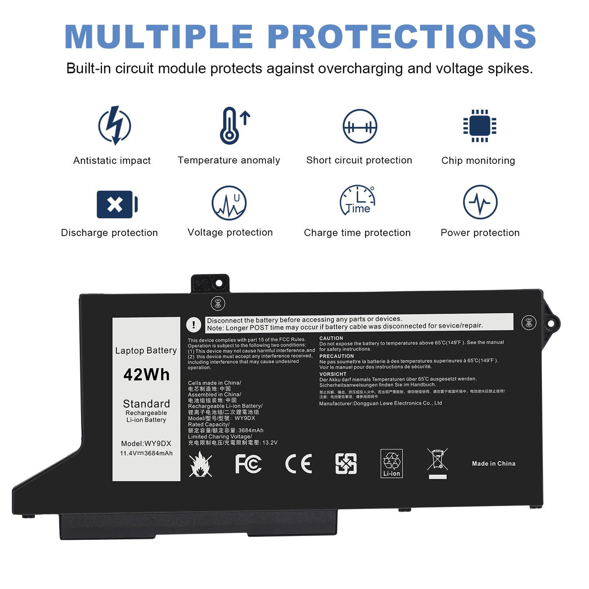 Fancy Buying close-up of battery circuit board highlighting protective electronics for safety