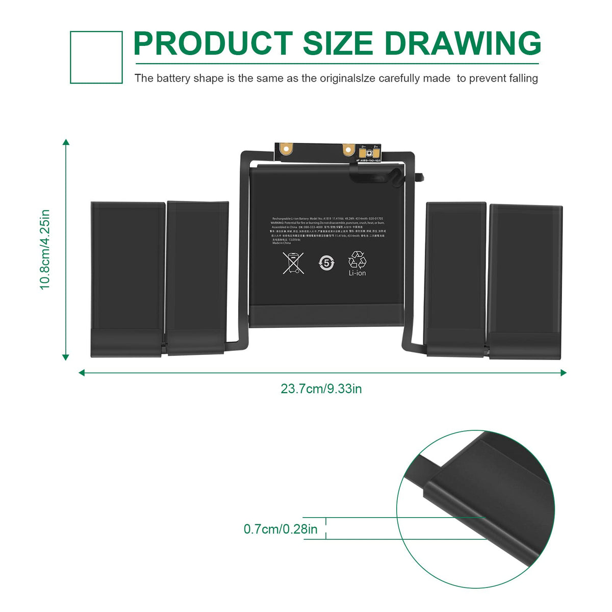 Fancy Buying close-up of connector and label for compatibility assurance