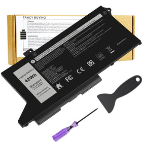 Fancy Buying front view of battery showing shape and fit for Dell laptops, restores runtime