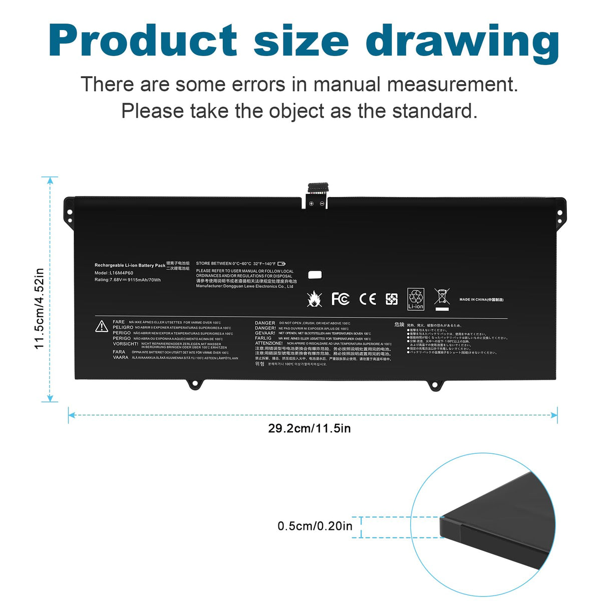 Fancy Buying closeup of battery label with model and part numbers for correct compatibility