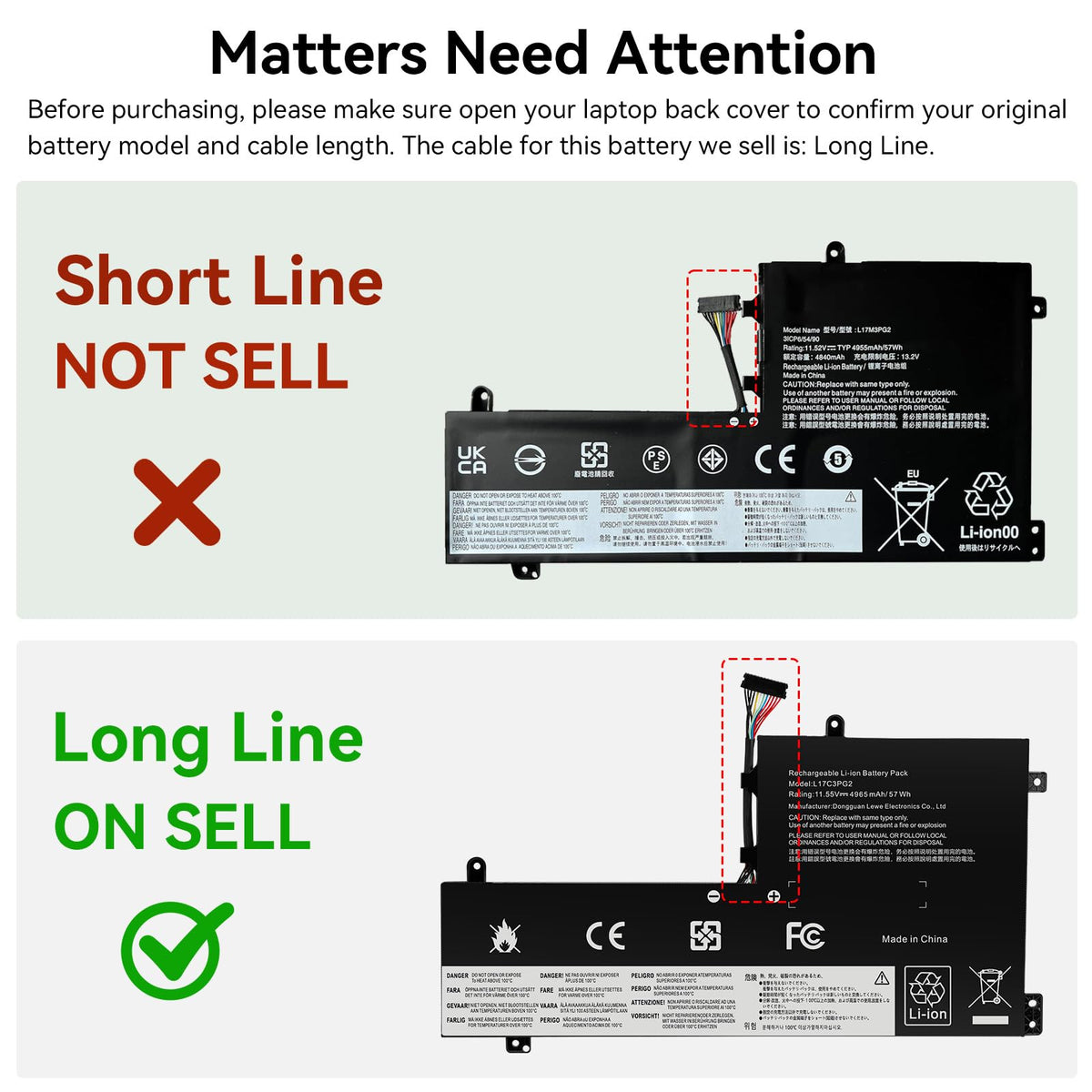 Fancy Buying battery label close-up showing specs and compatibility for confident purchase