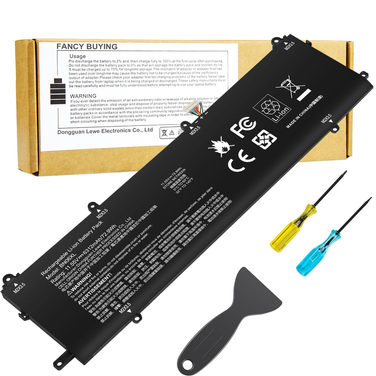 Fancy Buying BN06XL front packaging showing battery and model