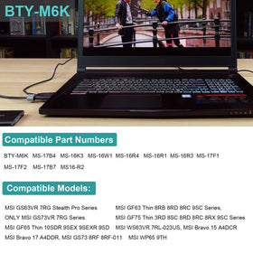 Fancy Buying BTY-M6K cell-pack texture close-up demonstrating build quality